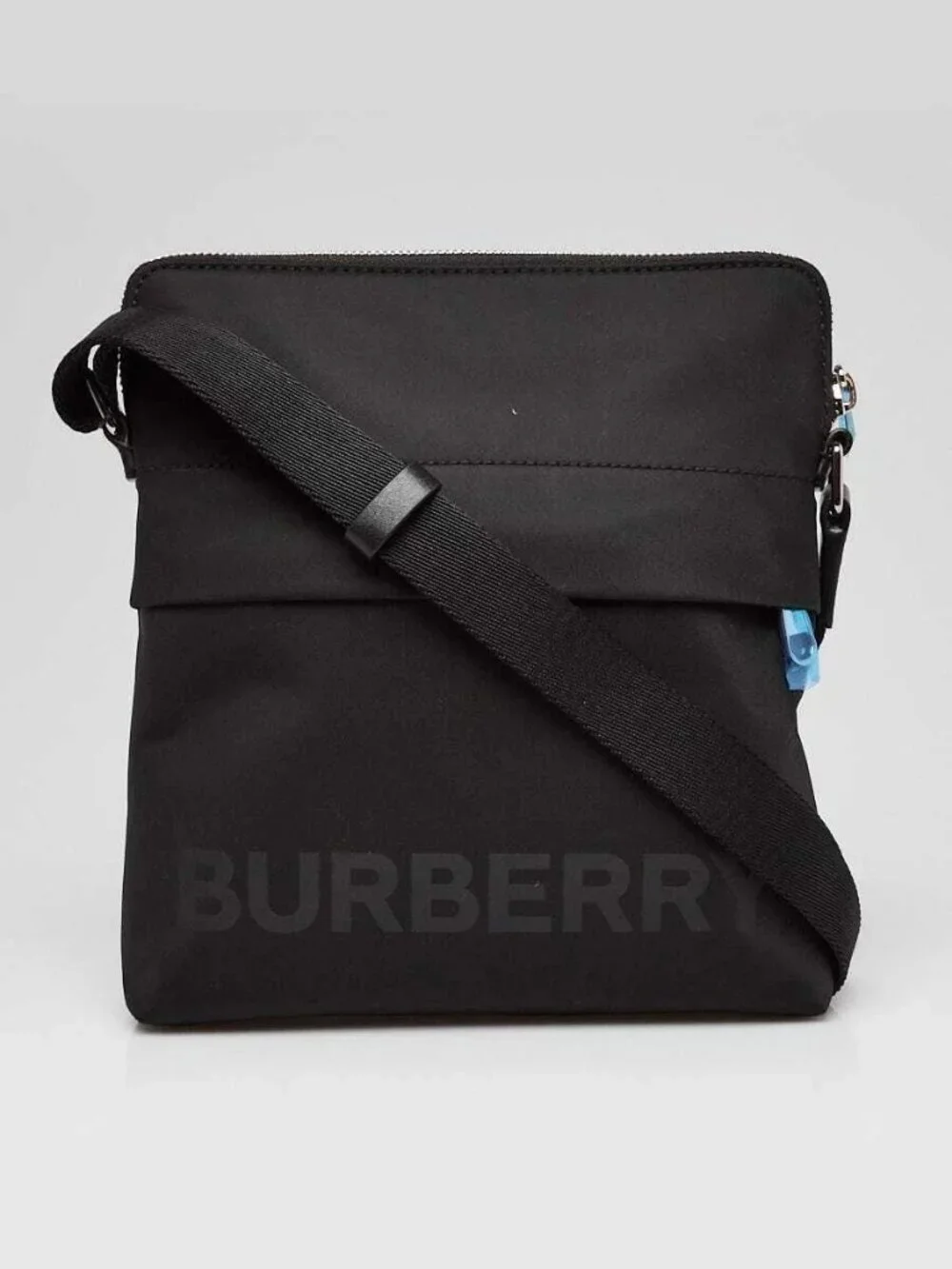 Burberry Black Nylon Logo Print Small Shoulder Bag - Picture 1 of 12